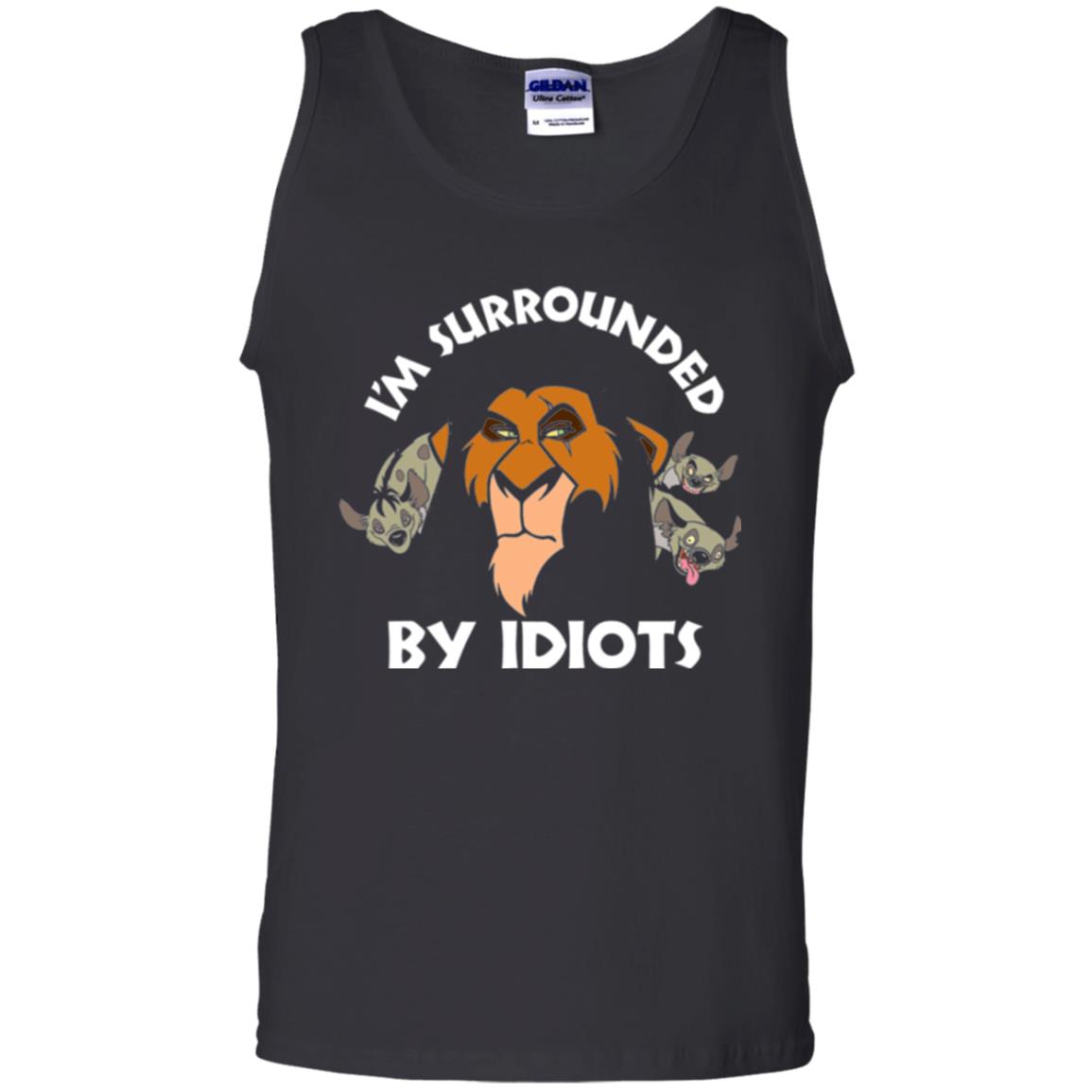 Disney Lion King T-shirt Scar Surrounded By Idiots Black