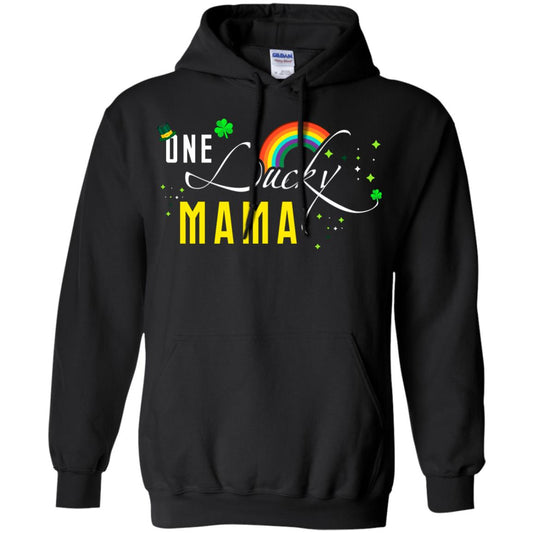 One Lucky Mama St. Patrick_s Day T-shirt Black