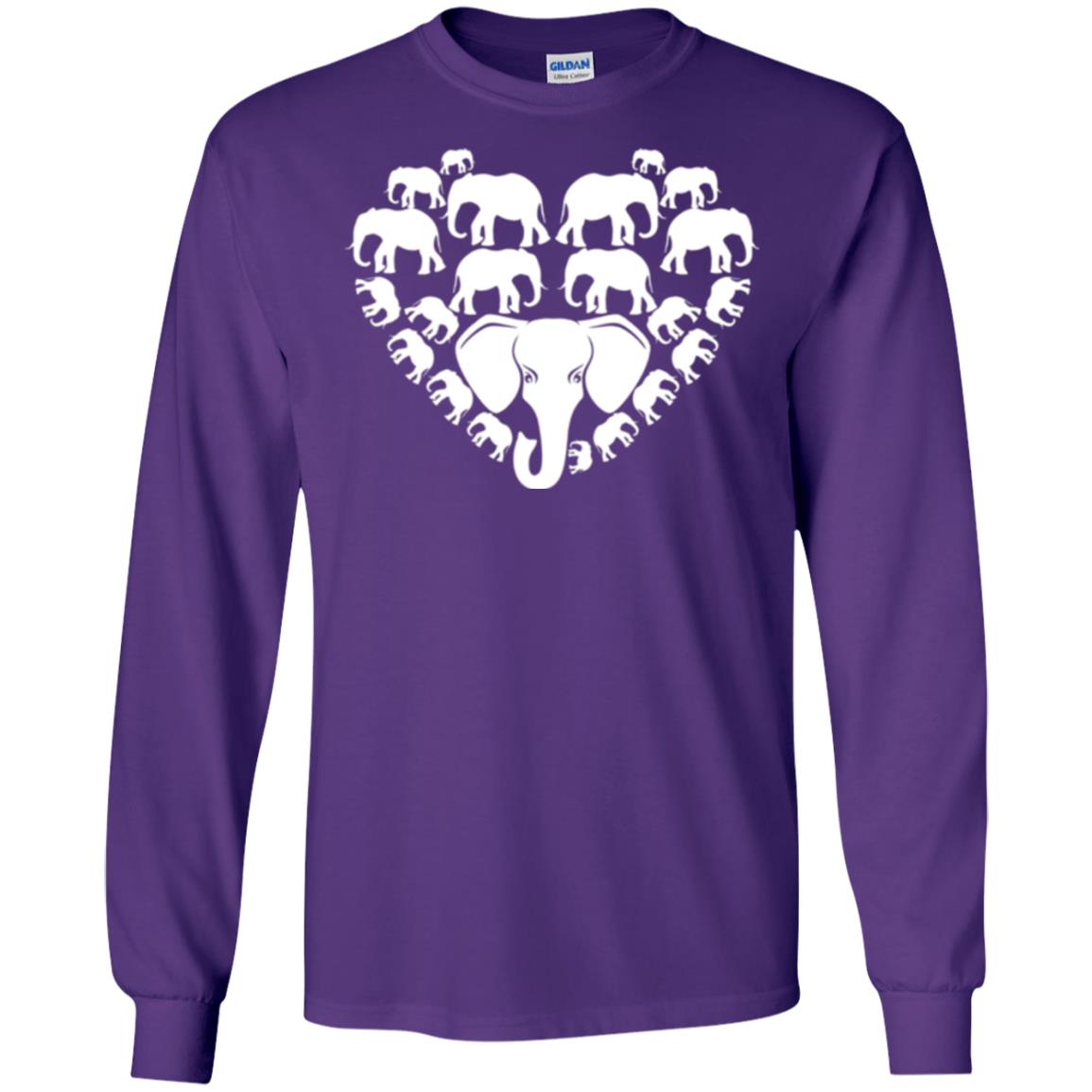 Elephant Lovers T-shirt Special Elephant Heart Purple