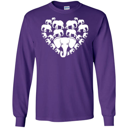 Elephant Lovers T-shirt Special Elephant Heart Purple
