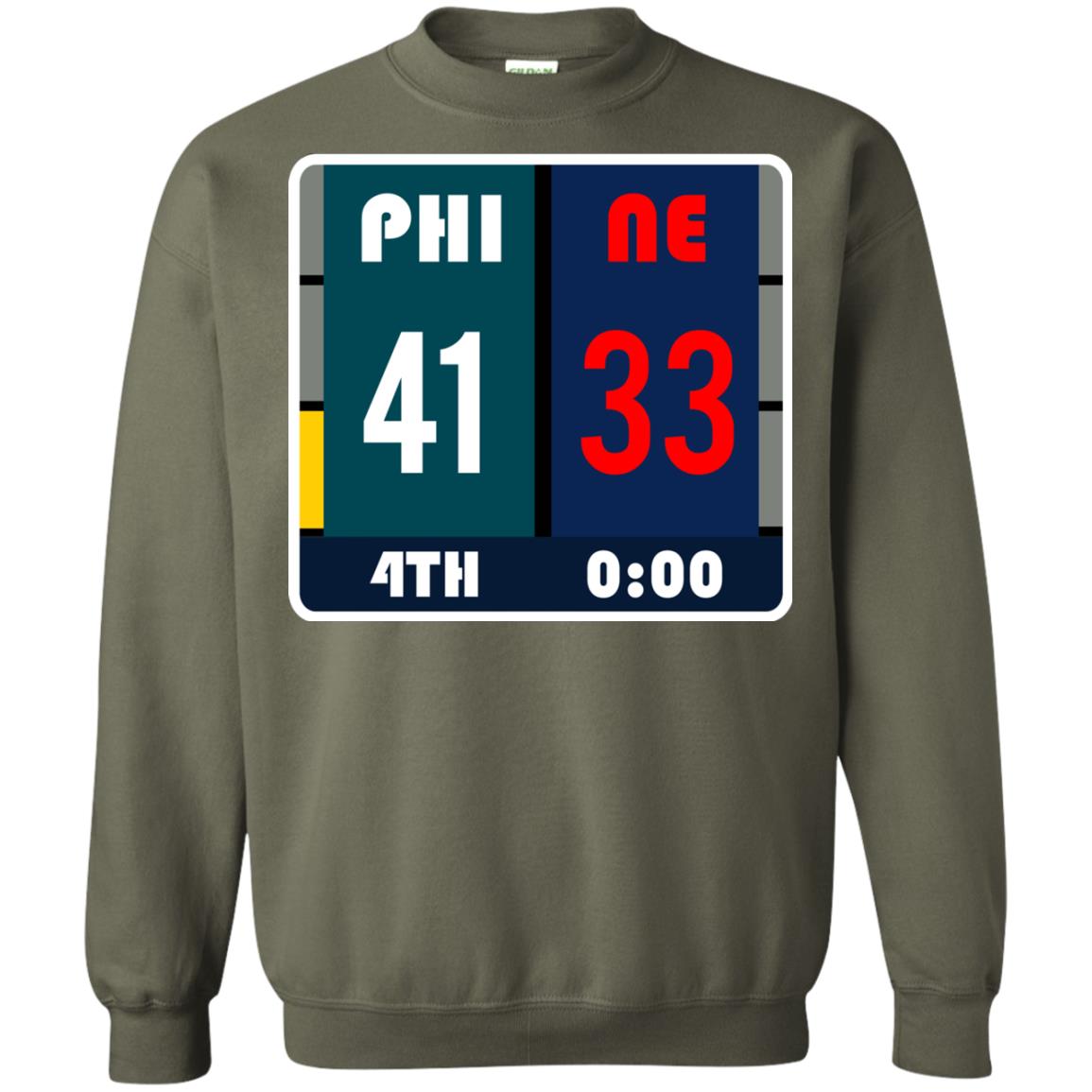Football Philadelphia T-shirt Eagles Vs New England Military Green
