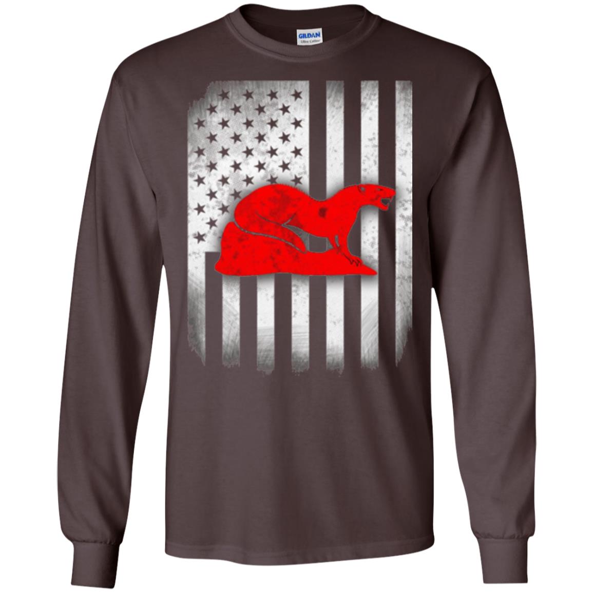 Mongoose Flag Of United States T-shirt Dark Chocolate