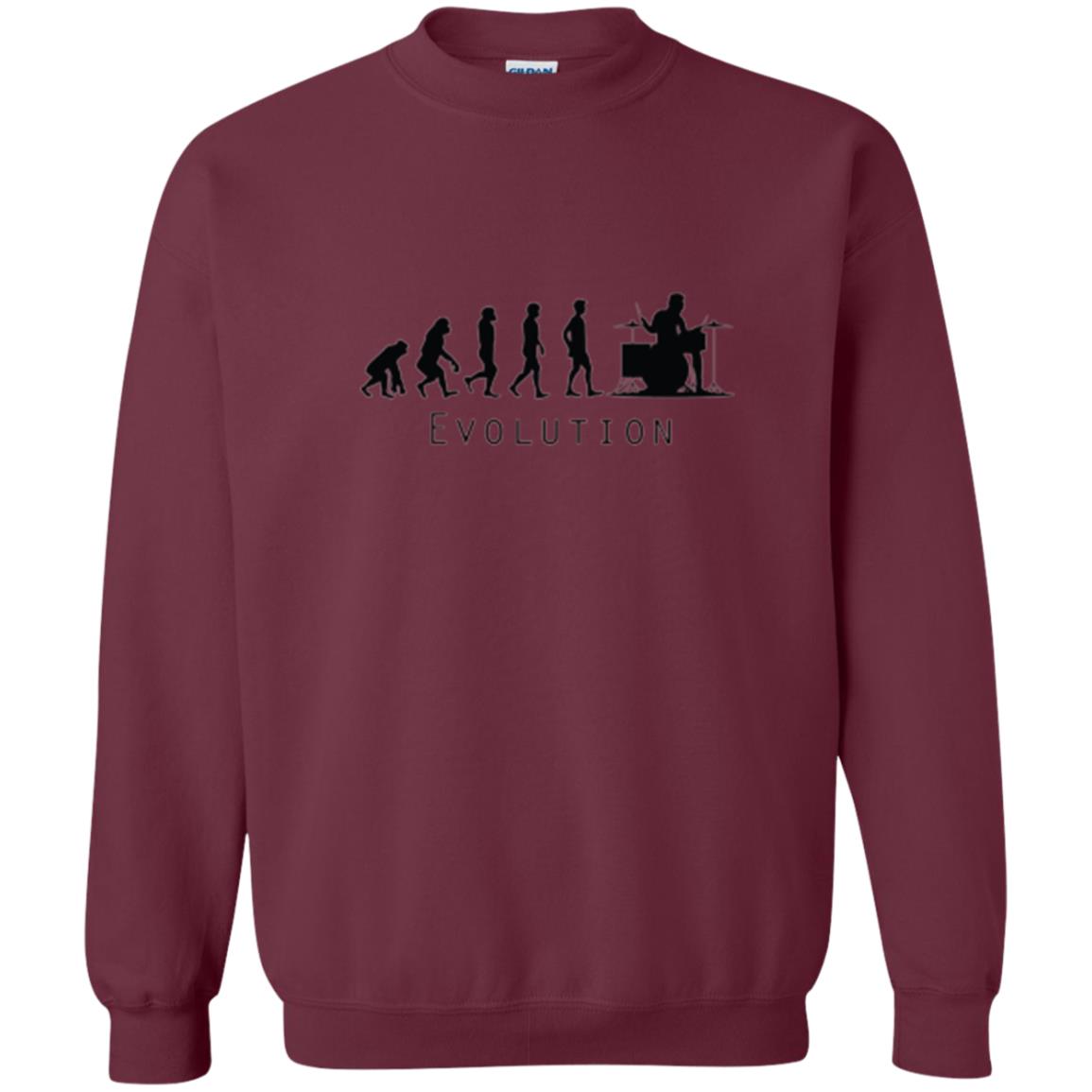 Drumming Lover T-shirt The Evolution Of The Drummer Maroon