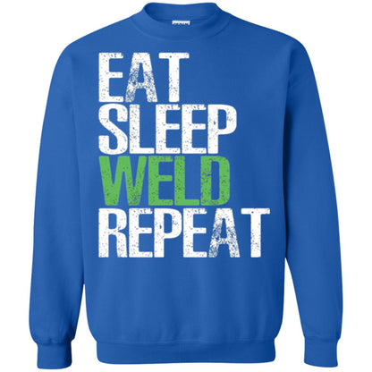 Welding T-shirt Eat Sleep Weld Repeat Royal