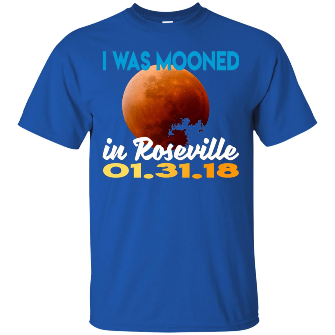 Mooned In Roseville Lunar Eclipse Matching Family T-shirt Royal