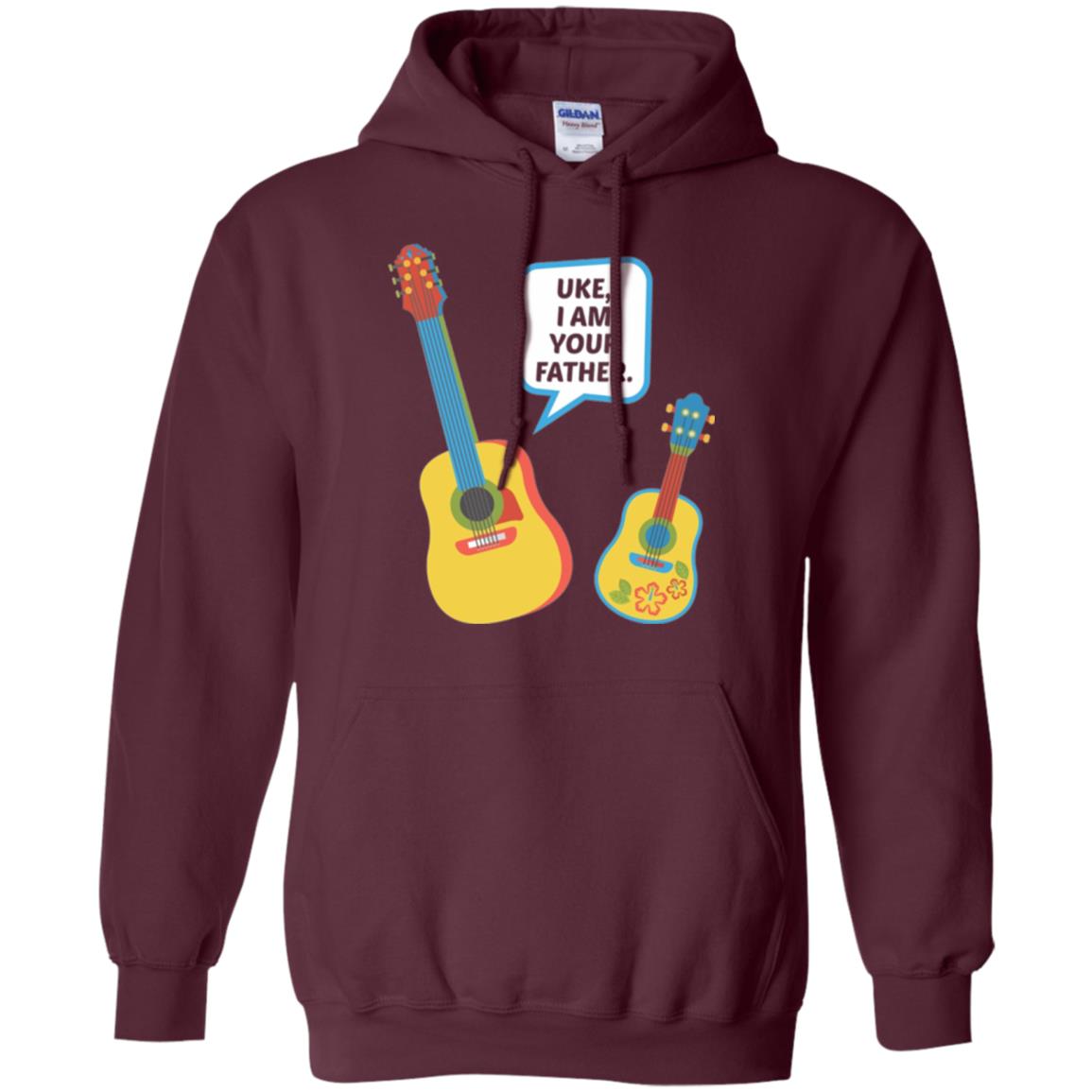 Ukulele Lovers T-shirt Uke I Am Your Father Maroon