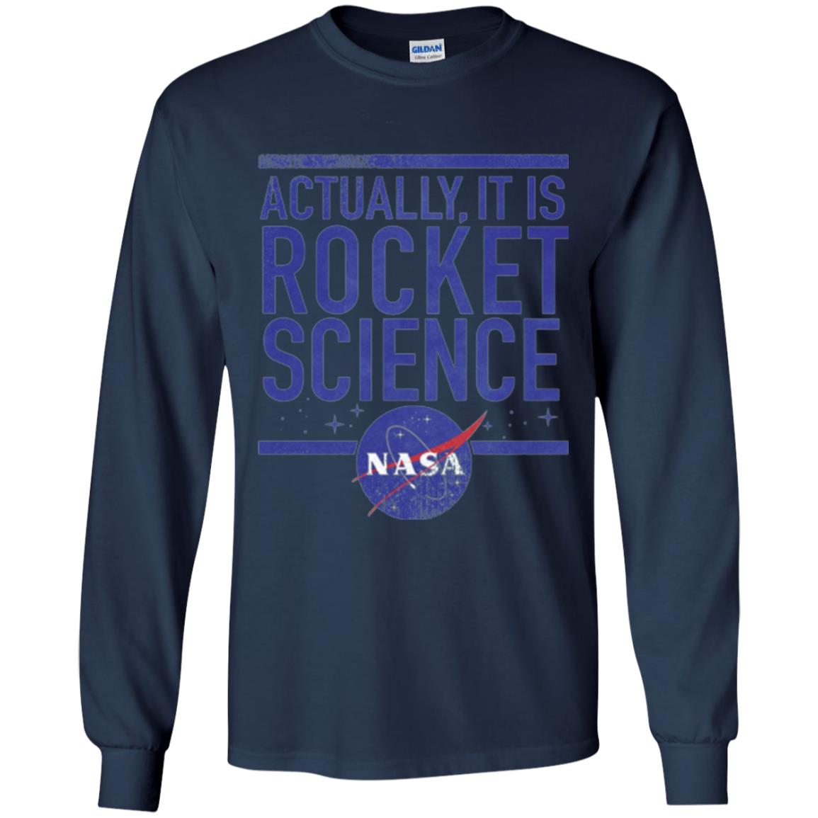 Science T-shirt Actually It Is Rocket Science Graphic Navy