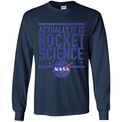 Science T-shirt Actually It Is Rocket Science Graphic Navy