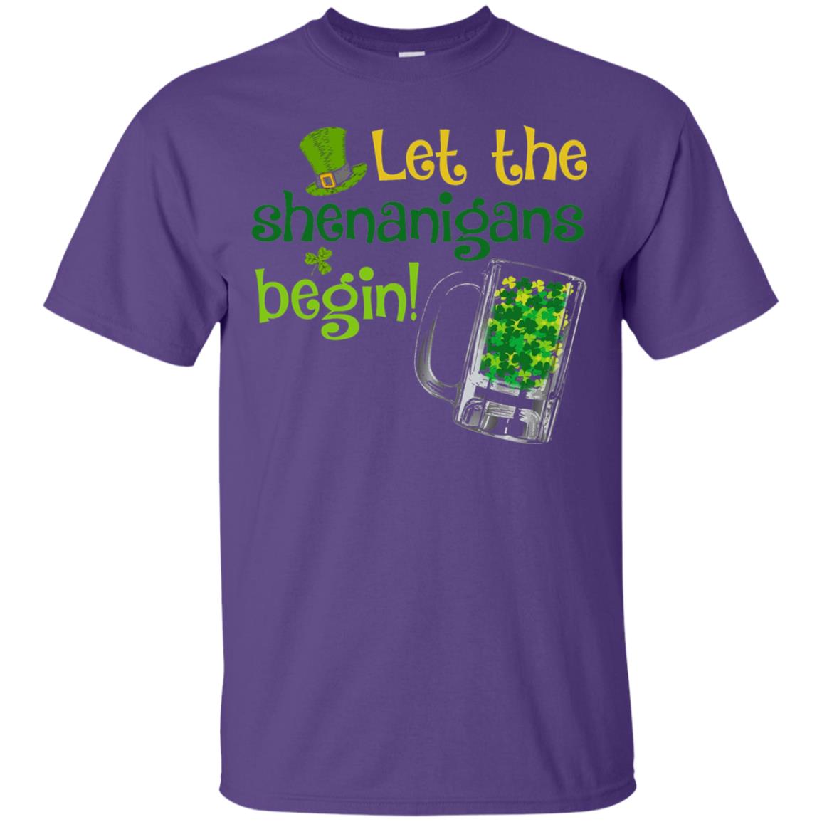 Let The Shenanigans Begin St. Patrick_s Day T-shirt Purple
