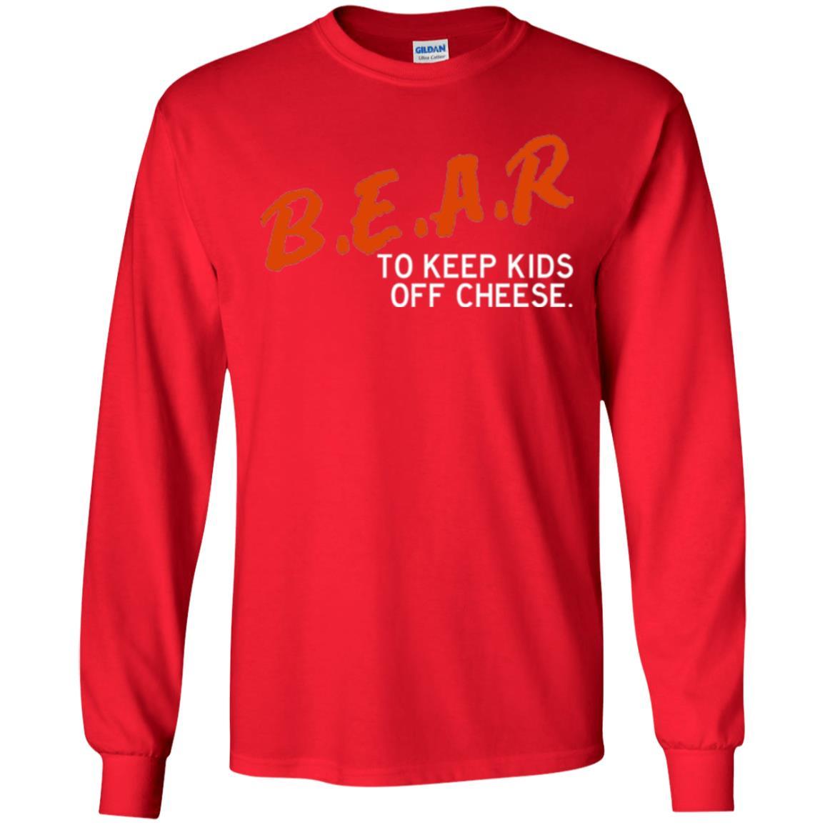 Chicago Football T-shirt B.e.a.r. To Keep Kids Off Cheese Red