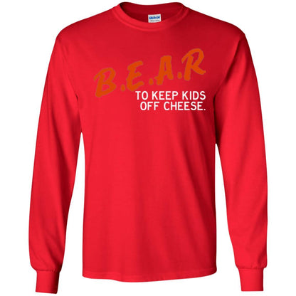 Chicago Football T-shirt B.e.a.r. To Keep Kids Off Cheese Red