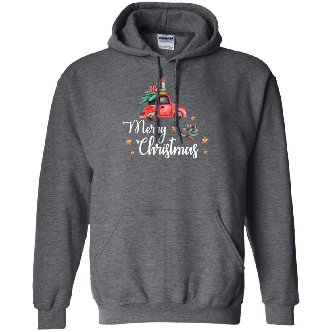 Car Lover T-shirt Merry Christmas T-shirt Dark Heather