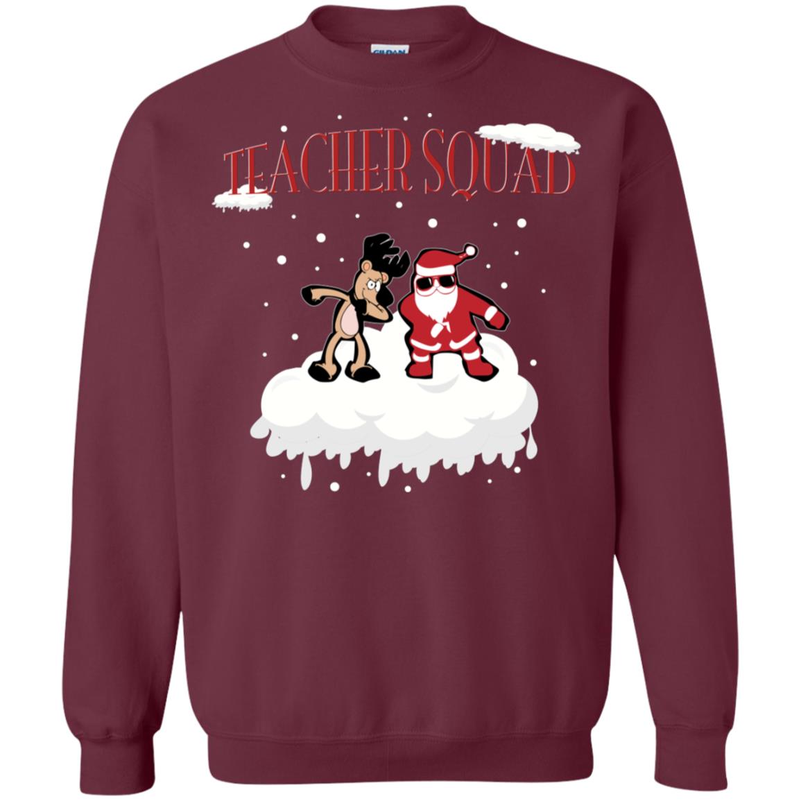 Teacher Squad Teaching X-mas Gift Shirt Maroon