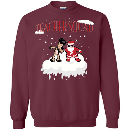 Teacher Squad Teaching X-mas Gift Shirt Maroon