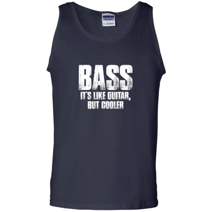 Funny Music T-shirt Bass It_s Like Guitar But Cooler Navy