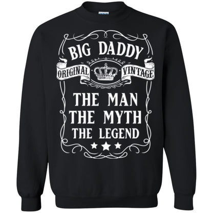 Big Daddy Original Vintage The Man Myth Legend Grandfather T-shirt Black