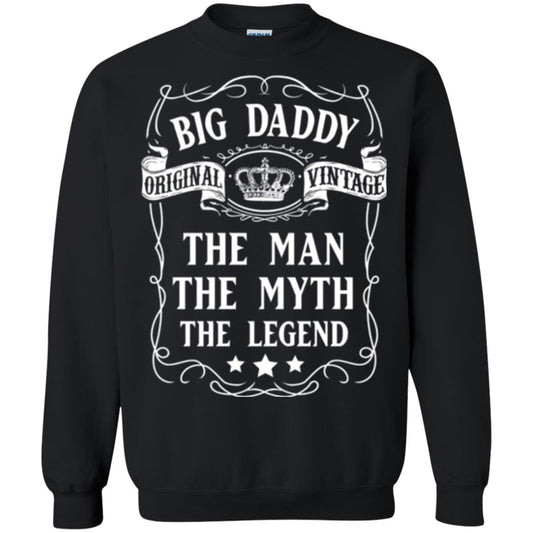 Big Daddy Original Vintage The Man Myth Legend Grandfather T-shirt Black