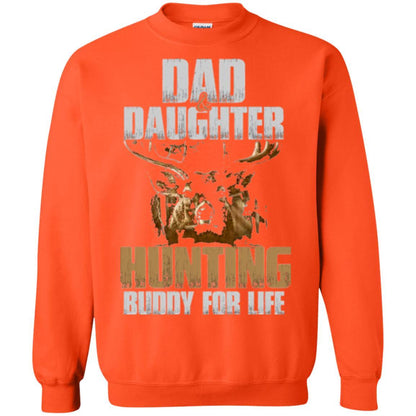 Family Christmas T-shirt Dad And Daughter Hunting Buddy For Life Orange