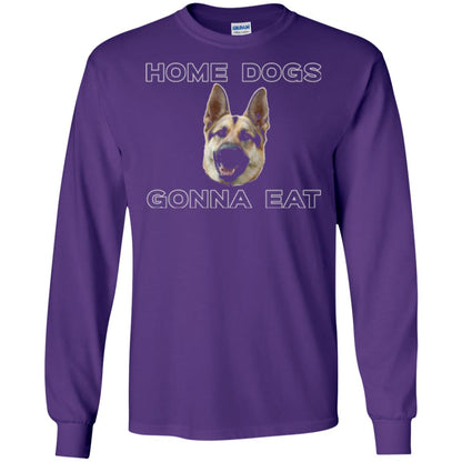 Dog Lover T-shirt Home Dogs Gonna Eat T-shirt Purple