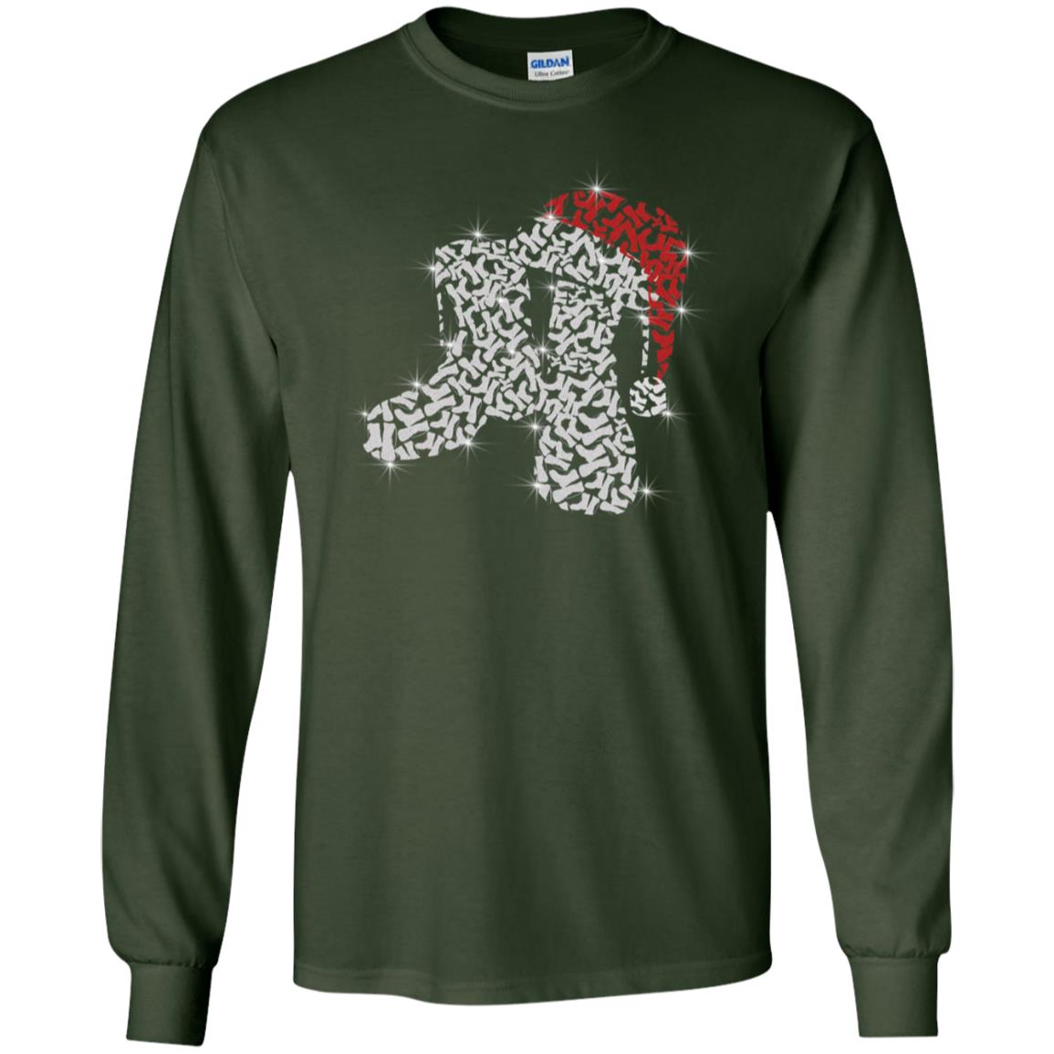 Veteran Boot With Santa Hat Merry Christmas Gift Shirt For Mens Womens Forest Green