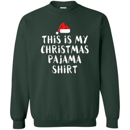 Christmas T-shirt This Is My Christmas Pajama Forest Green