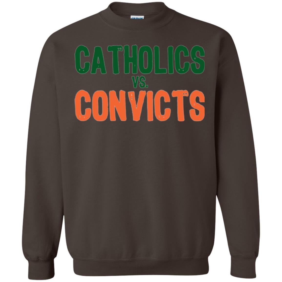 Football T-shirt Distressed Catholics Vs. Convicts 1988 Classic Dark Chocolate