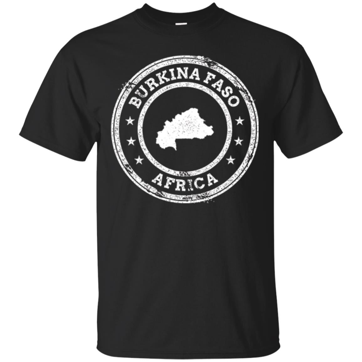 Burkina Faso Africa Passport Stamp T-shirt Black