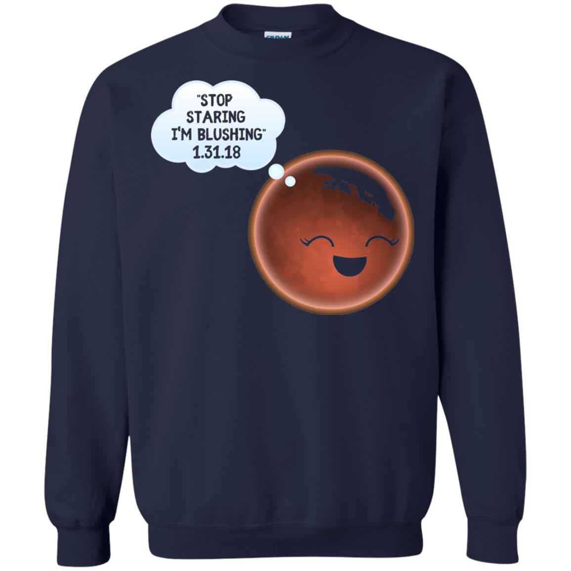 Celestial Total Lunar Eclipse 2018 T-shirt Funny Meme Navy