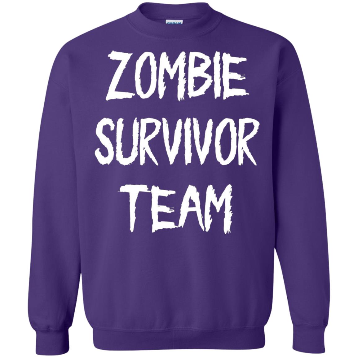 Zombie Lover T-shirt Zombie Survivor Team Purple