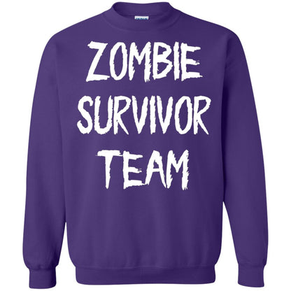 Zombie Lover T-shirt Zombie Survivor Team Purple