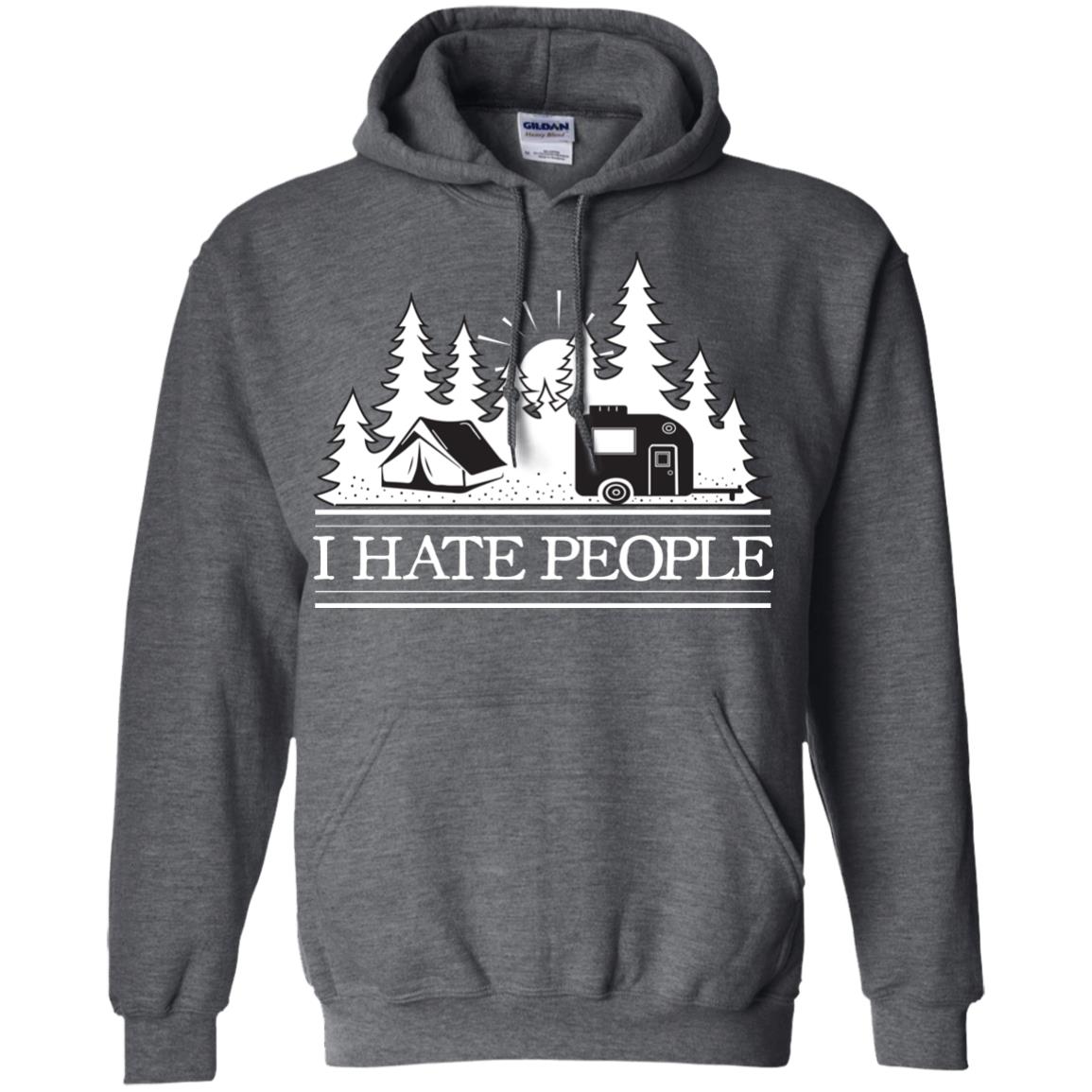 I Hate People Camping Lover Shirt Dark Heather