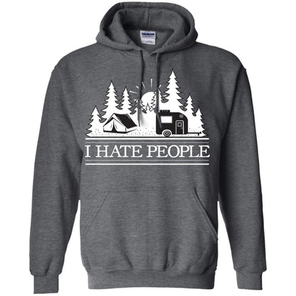 I Hate People Camping Lover Shirt Dark Heather