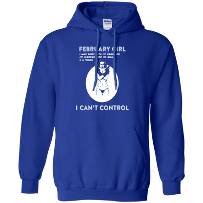 February Girl I Was Born With My Heart T-shirt Royal