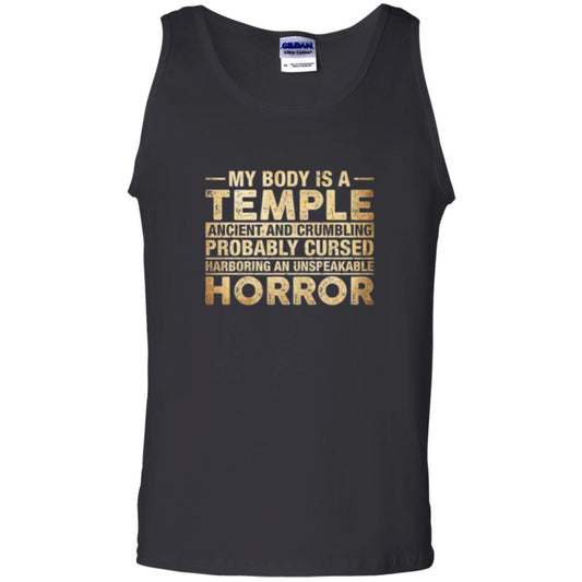 My Body Is A Temple Ancient And Crumbling Probably Cursed T-shirt Black