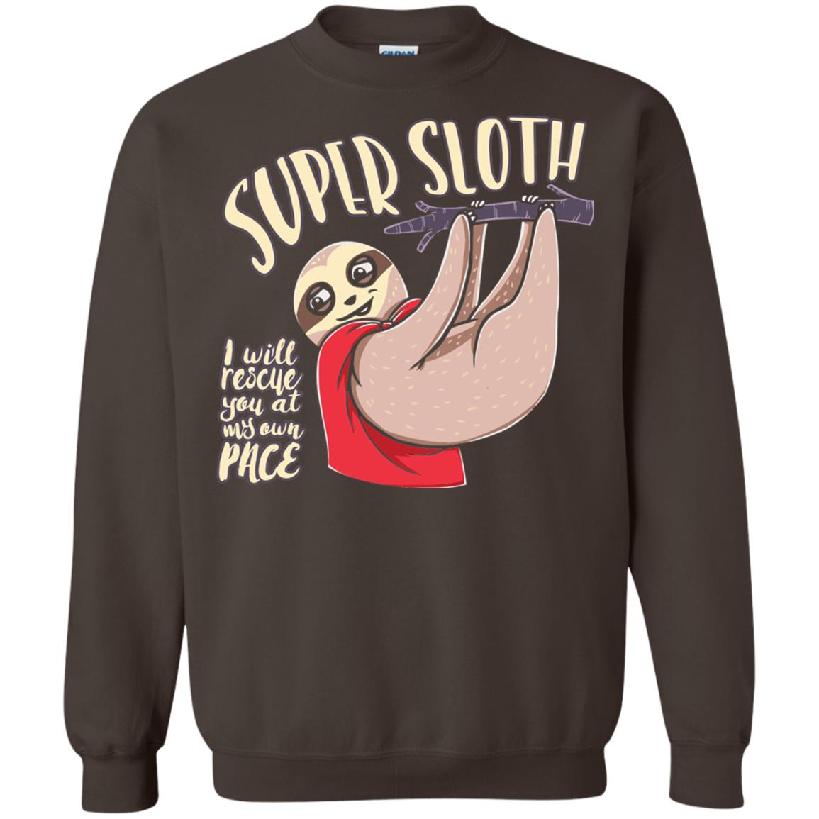 Funny Sloth T-shirt I Will Rescue You At My Own Pace Dark Chocolate