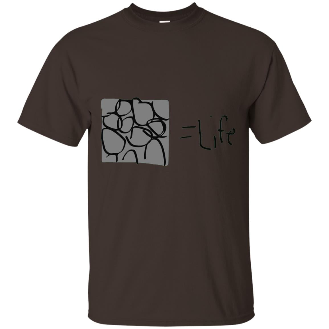 Cobblestone Equals Life Video Game Gamers Shirt Dark Chocolate