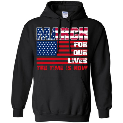 March For Our Lives The Time Is Now Gun Controls T-shirt Black