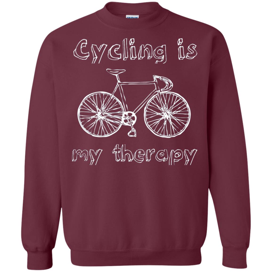 Cycling Is My Therapy Spin Class T-shirt Maroon