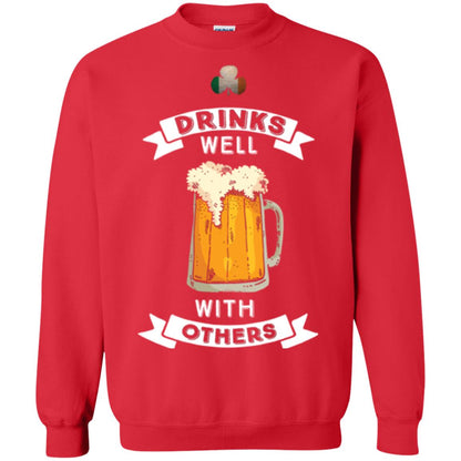 St. Patrick's Day T-shirt Drinks Well With Others Red