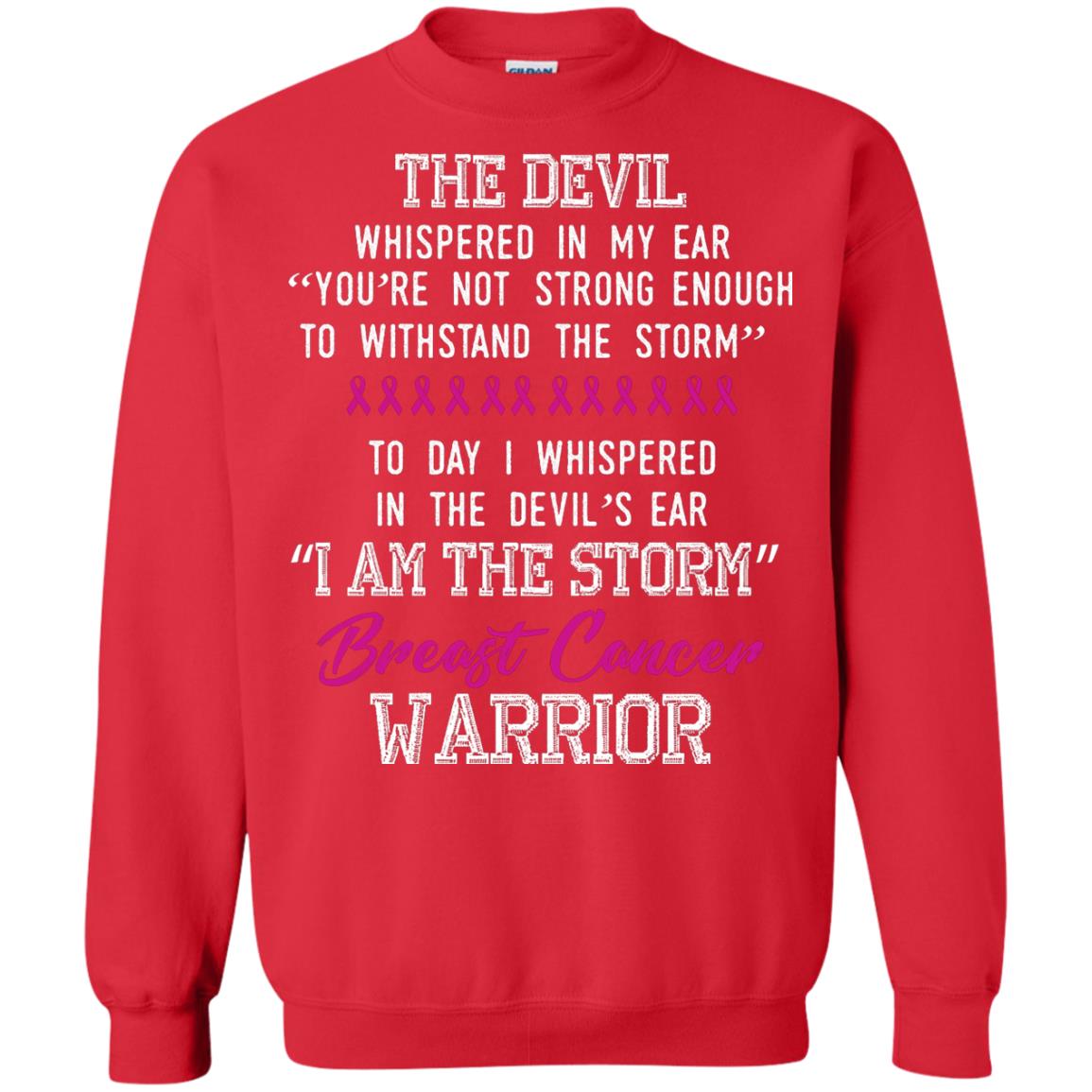 Breast Cancer Warrior T-shirt I Am The Storm Breast Cancer Warrior With Pink Ribbons Red