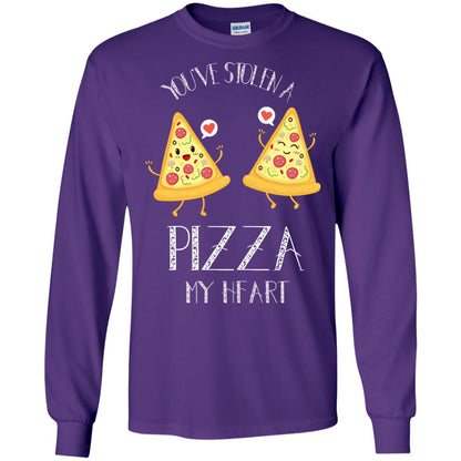 Pizza Lover T-shirt You've Stolen A Pizza My Heart Purple