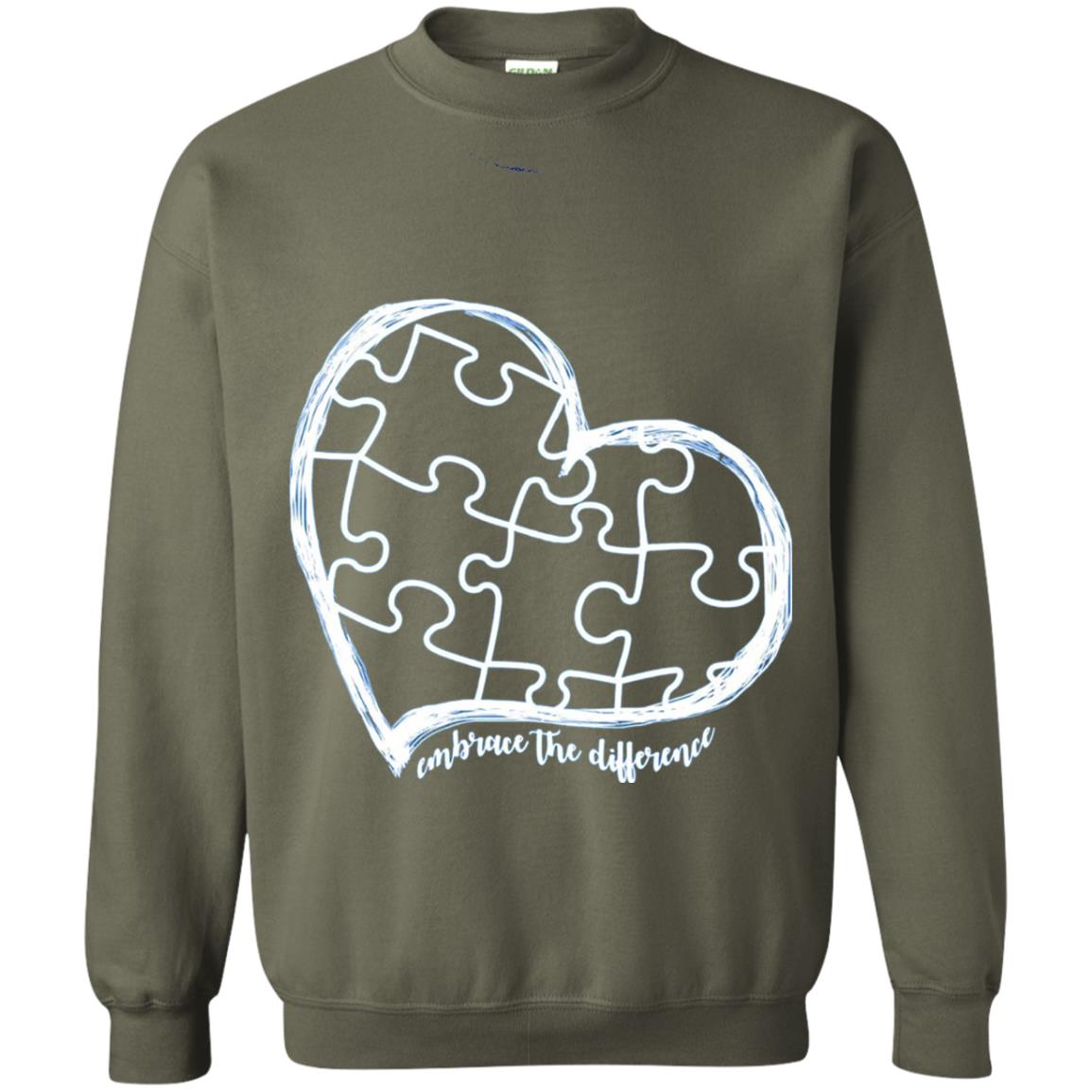 Autism Awareness Shirt Embrace Differences Military Green