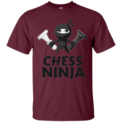 Funny Chess Ninja T-shirt Maroon
