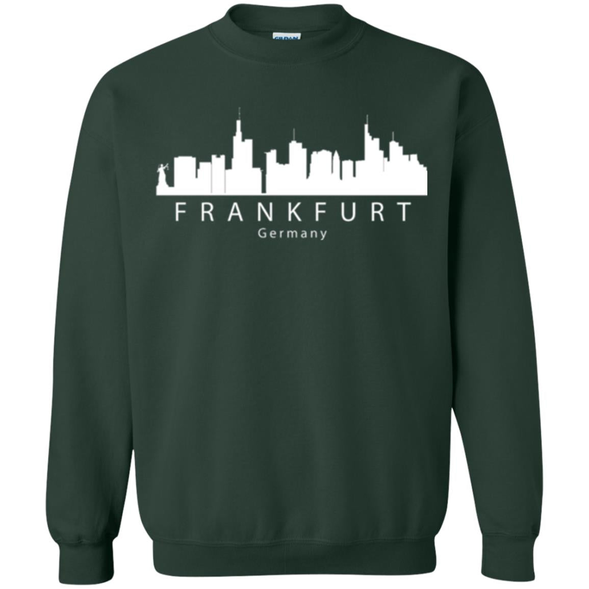 Frankfurt Germany Skyline T-shirt Forest Green