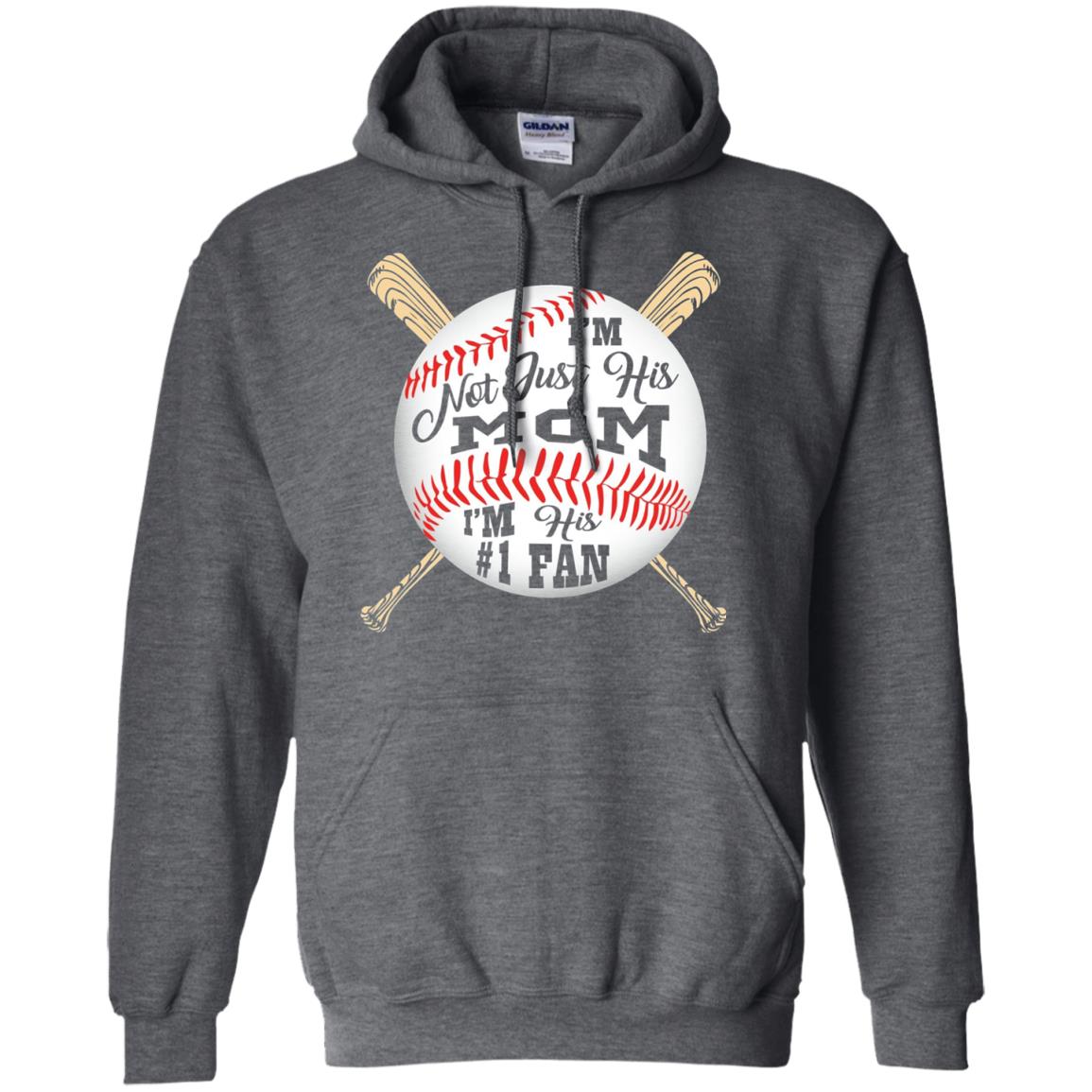 Baseball Mom Shirt Im Not Just His Mom Fan Dark Heather