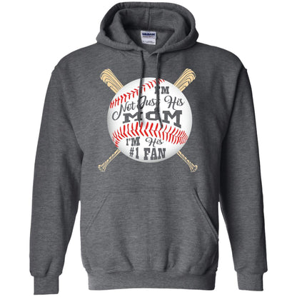 Baseball Mom Shirt Im Not Just His Mom Fan Dark Heather