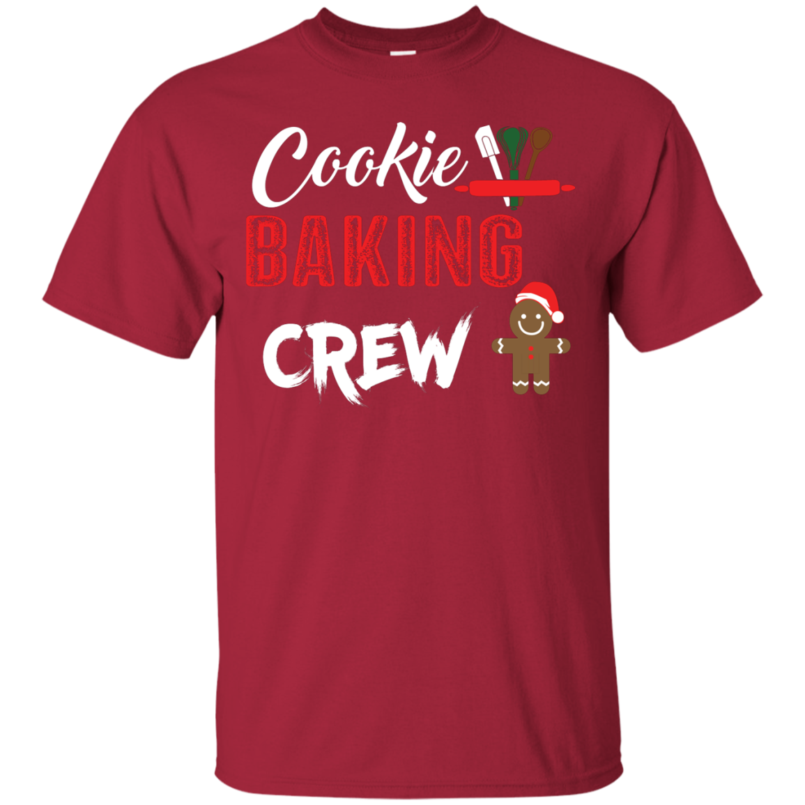Christmas T-Shirt Cookie Baking Crew Cardinal