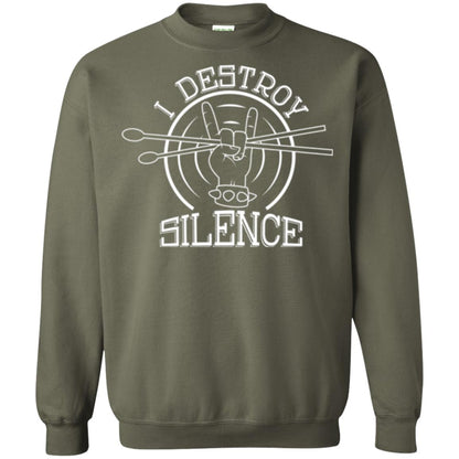 Drummer T-shirt I Destroy Silence Military Green