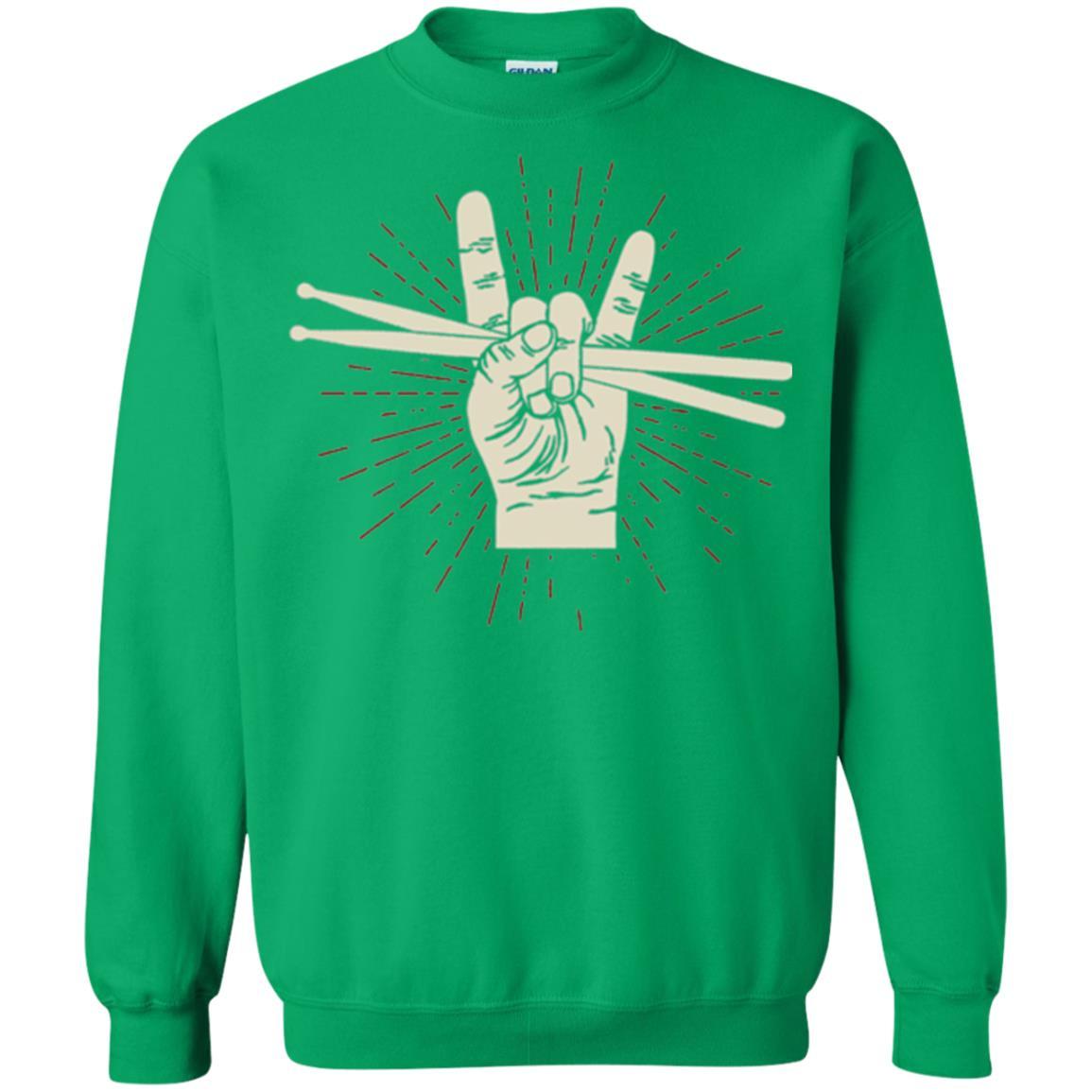 Drummer T-shirt Drumsticks Percussion Rock Irish Green