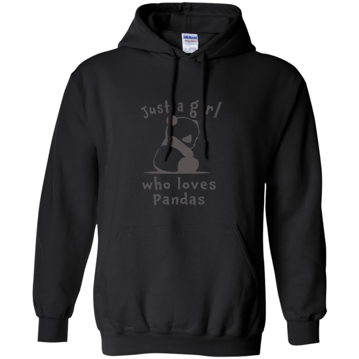 Panda Lover T-shirt Just A Girl Who Lover Pandas Black
